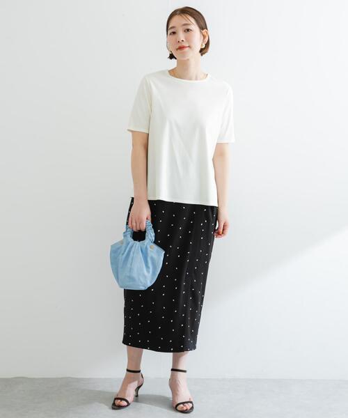 F by ROSSO（エフバイロッソ）の「『UR TECH』F by ROSSO　UVCUTバックオープンフレアTシャツ（Tシャツ/カットソー・レディース・ブラック/オフホワイト/イエロー・FREE）」の9枚目の写真