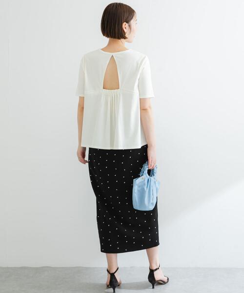 F by ROSSO（エフバイロッソ）の「『UR TECH』F by ROSSO　UVCUTバックオープンフレアTシャツ（Tシャツ/カットソー・レディース・ブラック/オフホワイト/イエロー・FREE）」の10枚目の写真