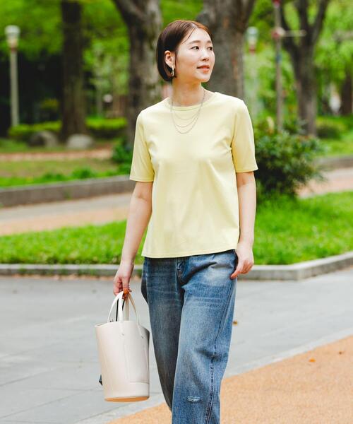 F by ROSSO（エフバイロッソ）の「『UR TECH』F by ROSSO　UVCUTバックオープンフレアTシャツ（Tシャツ/カットソー・レディース・ブラック/オフホワイト/イエロー・FREE）」の14枚目の写真