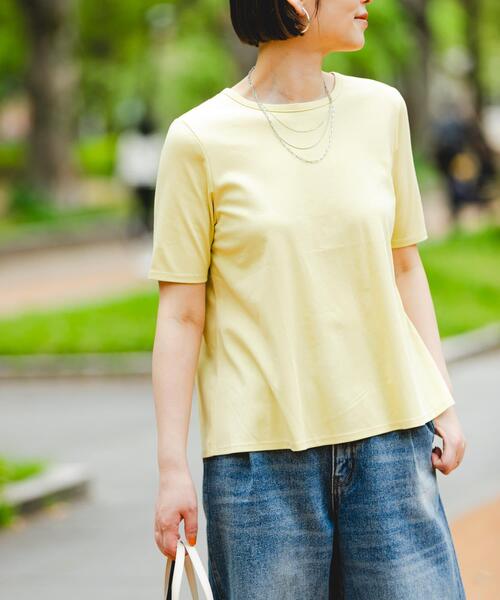 F by ROSSO（エフバイロッソ）の「『UR TECH』F by ROSSO　UVCUTバックオープンフレアTシャツ（Tシャツ/カットソー・レディース・ブラック/オフホワイト/イエロー・FREE）」の16枚目の写真