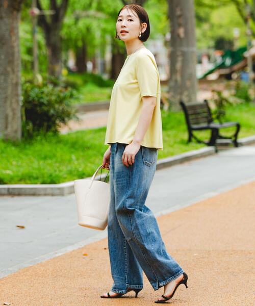 F by ROSSO（エフバイロッソ）の「『UR TECH』F by ROSSO　UVCUTバックオープンフレアTシャツ（Tシャツ/カットソー・レディース・ブラック/オフホワイト/イエロー・FREE）」の18枚目の写真