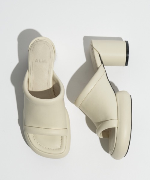 靴 ALM. CIELO LEATHER SANDALS IVORY 37 ALM/アルム】CIELO LEATHER SANDALS/レザーサンダル（サンダル