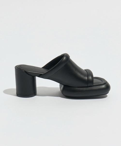 新品未使用 ALM. サンダル 38 黒 ALM/アルム】CIELO LEATHER SANDALS/レザーサンダル(サンダル