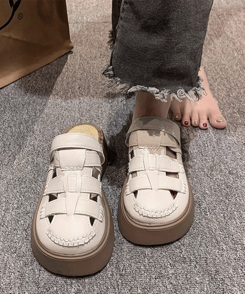 Miniministore(ミニミニストア)の「フィッシャーマンサンダル厚底 レディース(サンダル・レディース・ベージュ/ブラック・24.5cm/24.0cm/23.5cm/23.0cm/22.5cm)」の1枚目の写真