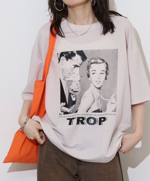 FUNALIVE（ファンアライブ）の「接触冷感プリントTシャツ（Tシャツ/カットソー・レディース・ブラック系/ホワイト/アイボリー系1/ブラック系1/アイボリー系/ブラック/ホワイト系/ホワイト系1/アイボリー系2・FREE）」の7枚目の写真