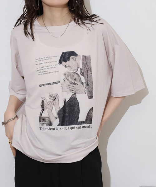 FUNALIVE（ファンアライブ）の「接触冷感プリントTシャツ（Tシャツ/カットソー・レディース・ブラック系/ホワイト/アイボリー系1/ブラック系1/アイボリー系/ブラック/ホワイト系/ホワイト系1/アイボリー系2・FREE）」の8枚目の写真