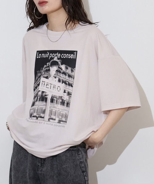 FUNALIVE（ファンアライブ）の「接触冷感プリントTシャツ（Tシャツ/カットソー・レディース・ブラック系/ホワイト/アイボリー系1/ブラック系1/アイボリー系/ブラック/ホワイト系/ホワイト系1/アイボリー系2・FREE）」の9枚目の写真