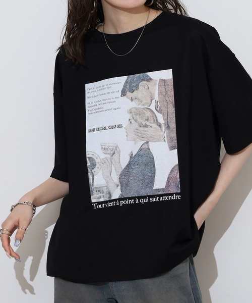 FUNALIVE（ファンアライブ）の「接触冷感プリントTシャツ（Tシャツ/カットソー・レディース・ブラック系/ホワイト/アイボリー系1/ブラック系1/アイボリー系/ブラック/ホワイト系/ホワイト系1/アイボリー系2・FREE）」の11枚目の写真