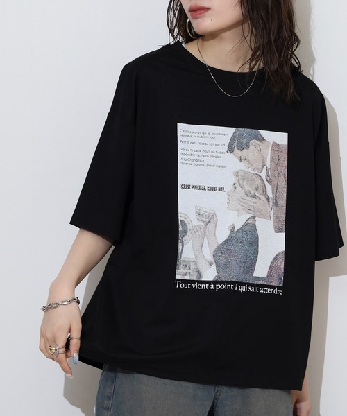 FUNALIVE（ファンアライブ）の「接触冷感プリントTシャツ（Tシャツ/カットソー・レディース・ブラック系/ホワイト/アイボリー系1/ブラック系1/アイボリー系/ブラック/ホワイト系/ホワイト系1/アイボリー系2・FREE）」の13枚目の写真