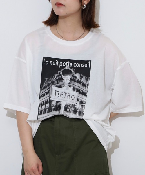 FUNALIVE（ファンアライブ）の「接触冷感プリントTシャツ（Tシャツ/カットソー・レディース・ブラック系/ホワイト/アイボリー系1/ブラック系1/アイボリー系/ブラック/ホワイト系/ホワイト系1/アイボリー系2・FREE）」の20枚目の写真