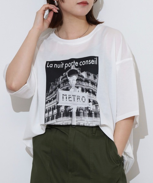 FUNALIVE（ファンアライブ）の「接触冷感プリントTシャツ（Tシャツ/カットソー・レディース・ブラック系/ホワイト/アイボリー系1/ブラック系1/アイボリー系/ブラック/ホワイト系/ホワイト系1/アイボリー系2・FREE）」の21枚目の写真