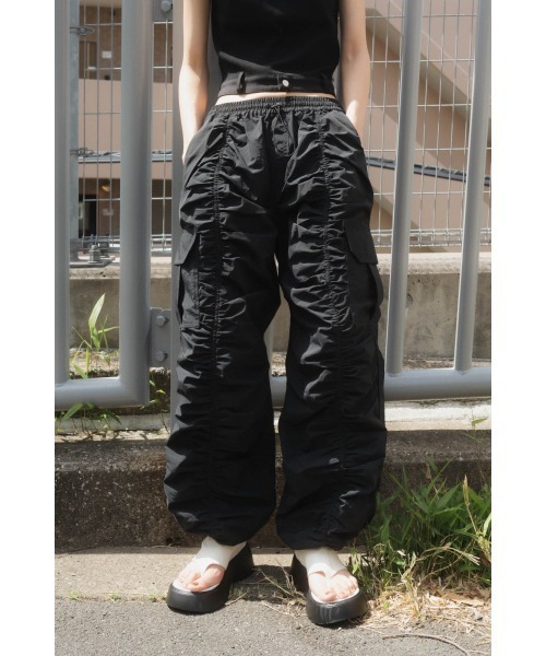 waterproof gathered pants/2color | KNUTH MARF