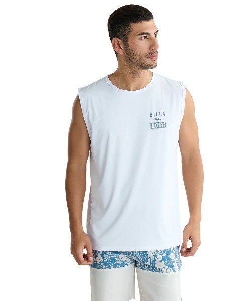 BILLABONG(ビラボン)の「BILLABONG メンズ AIR DRY MESH TANK サーフタンクトップ 【2025年夏モデル】/ビラボン水陸両用速乾UVケアメッシュラッシュタンクトップ(水着)(ラッシュガード・メンズ・オフホワイト/ブラック・X-LARGE/LARGE/MEDIUM)」の3枚目の写真