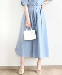 MK MICHEL KLEIN | タックフレアースカート/撥水/UVカット/洗える(スカート)