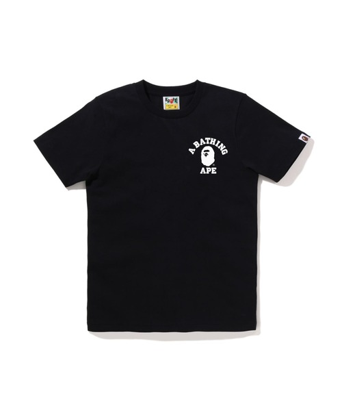 A BATHING APE(アベイシングエイプ)の「COLLEGE ONE POINT TEE(Tシャツ/カットソー・レディース・ピンク/ホワイト/サックスブルー/ブラック・XX-SMALL/MEDIUM/SMALL/X-SMALL)」の3枚目の写真