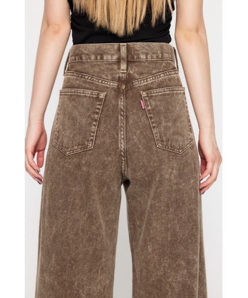 LAGUA GEM（ラグアジェム）の「FRONT POINT LOOSE デニム（デニムパンツ・レディース・ブラック/ブラウン・22inch/23inch/24inch/25inch/26inch）」の16枚目の写真