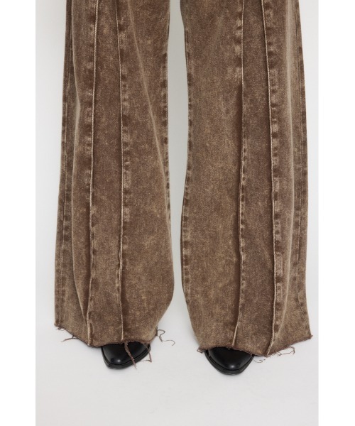 LAGUA GEM（ラグアジェム）の「FRONT POINT LOOSE デニム（デニムパンツ・レディース・ブラック/ブラウン・22inch/23inch/24inch/25inch/26inch）」の17枚目の写真