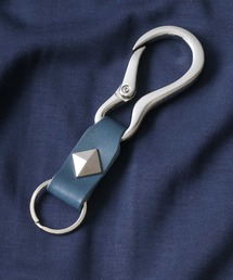 ANPAS（アンパス）の「MADE IN JAPAN Real Leather Metal Carabiner Studs Key Ring/日本製 栃木レザー キーホルダー キーケース スタッズ カラビナ メンズ レディース メタル（キーホルダー）」
