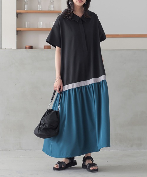 n'OrLABEL(ノアールレーベル)の「配色切替シャツワンピース(シャツワンピース・レディース・ベージュ/チャコール/ブラック・2/1)」の21枚目の写真