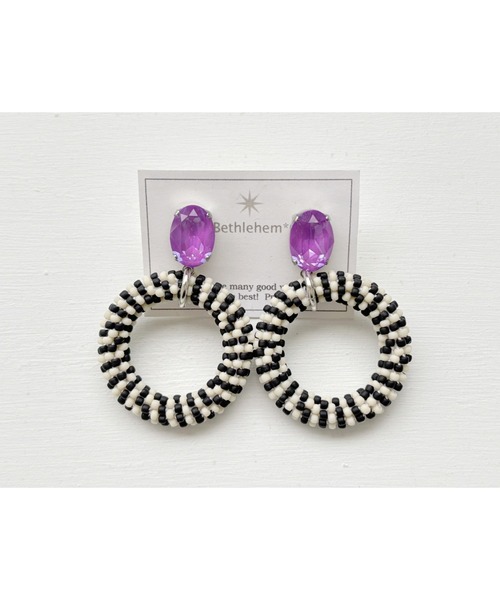 tone(トーン)の「【Bethlehem】アーバンリングピアス(MA)(ピアス(両耳用)・レディース・イエロー/ブルー/オレンジ/ピンク/グリーン/パープル・FREE)」の4枚目の写真