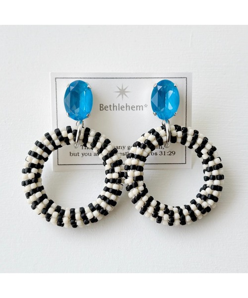 tone(トーン)の「【Bethlehem】アーバンリングピアス(MA)(ピアス(両耳用)・レディース・イエロー/ブルー/オレンジ/ピンク/グリーン/パープル・FREE)」の3枚目の写真