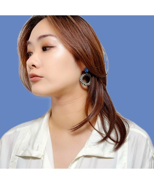 tone(トーン)の「【Bethlehem】アーバンリングピアス(MA)(ピアス(両耳用)・レディース・イエロー/ブルー/オレンジ/ピンク/グリーン/パープル・FREE)」の10枚目の写真