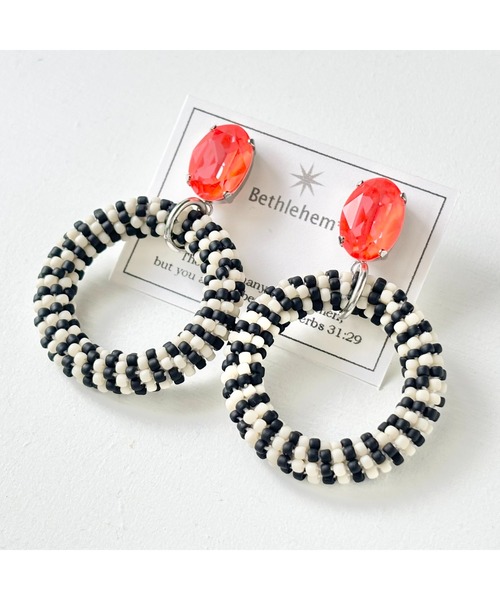 tone(トーン)の「【Bethlehem】アーバンリングピアス(MA)(ピアス(両耳用)・レディース・イエロー/ブルー/オレンジ/ピンク/グリーン/パープル・FREE)」の15枚目の写真