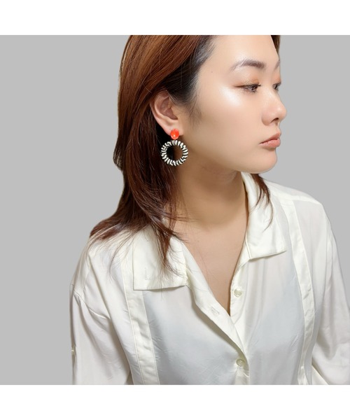 tone(トーン)の「【Bethlehem】アーバンリングピアス(MA)(ピアス(両耳用)・レディース・イエロー/ブルー/オレンジ/ピンク/グリーン/パープル・FREE)」の20枚目の写真
