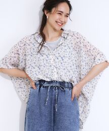 ◆大人のシアー感 ゆるさらポンチョシャツ