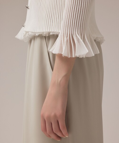 シアーフリルニットカーディガン（カーディガン/ボレロ）｜GRACE