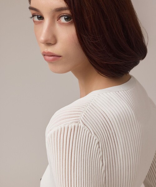 シアーフリルニットカーディガン（カーディガン/ボレロ）｜GRACE