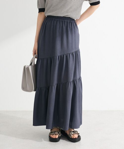 ELENCARE DUE（エレンカーレデュエ）の「・ELENCARE DUE リネンライクフレアスカート（スカート・レディース・アイボリー/グレー/チャコールグレー/グリーン・FREE）」の5枚目の写真