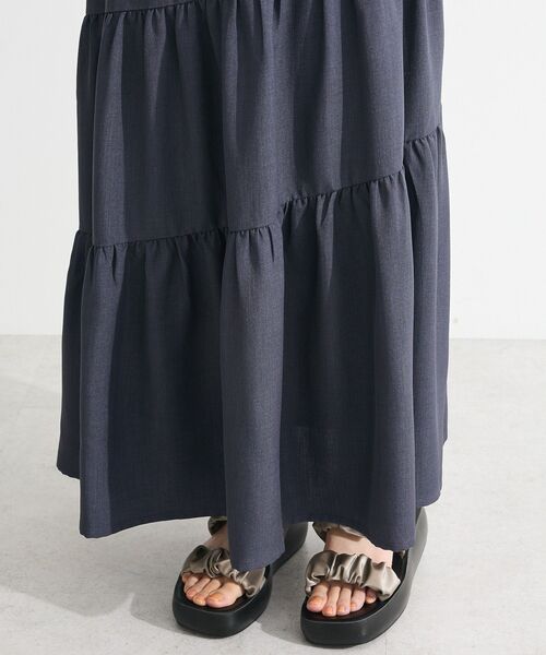 ELENCARE DUE（エレンカーレデュエ）の「・ELENCARE DUE リネンライクフレアスカート（スカート・レディース・アイボリー/グレー/チャコールグレー/グリーン・FREE）」の7枚目の写真