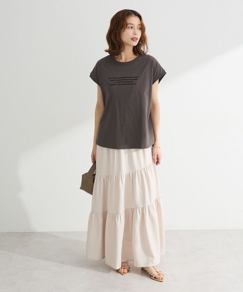 ELENCARE DUE（エレンカーレデュエ）の「・ELENCARE DUE リネンライクフレアスカート（スカート・レディース・アイボリー/グレー/チャコールグレー/グリーン・FREE）」の9枚目の写真