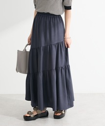 ELENCARE DUE | ・ELENCARE DUE リネンライクフレアスカート(スカート)