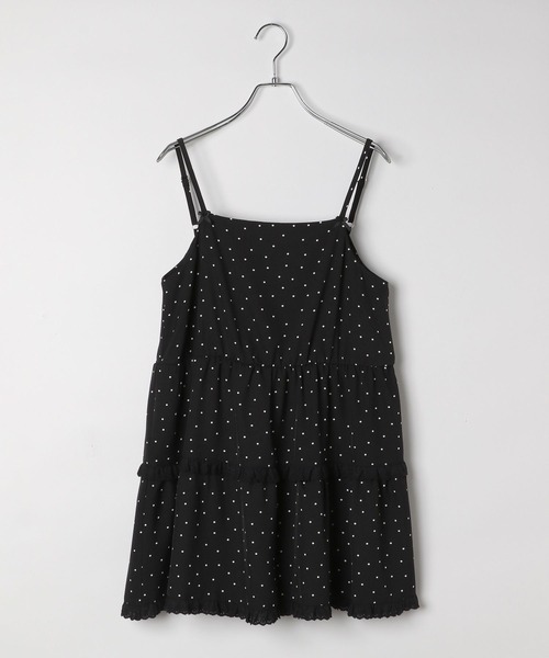 repipi armario（レピピ アルマリオ）の「【girly line】ティアードキャミワンピース（ワンピース・キッズ・ブラック系その他/ホワイト系その他/ホワイト/ブラック系その他2・MEDIUM/SMALL/LARGE）」の3枚目の写真