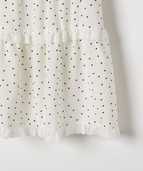 repipi armario（レピピ アルマリオ）の「【girly line】ティアードキャミワンピース（ワンピース・キッズ・ブラック系その他/ホワイト系その他/ホワイト/ブラック系その他2・MEDIUM/SMALL/LARGE）」の10枚目の写真