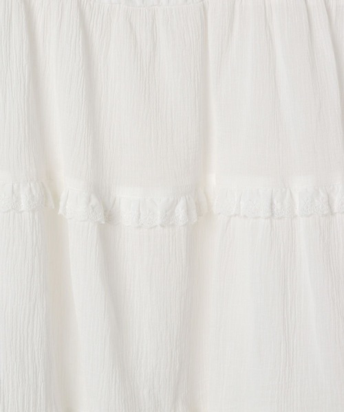 repipi armario（レピピ アルマリオ）の「【girly line】ティアードキャミワンピース（ワンピース・キッズ・ブラック系その他/ホワイト系その他/ホワイト/ブラック系その他2・MEDIUM/SMALL/LARGE）」の12枚目の写真