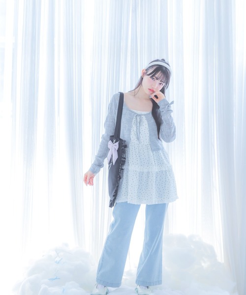 repipi armario（レピピ アルマリオ）の「【girly line】ティアードキャミワンピース（ワンピース・キッズ・ブラック系その他/ホワイト系その他/ホワイト/ブラック系その他2・MEDIUM/SMALL/LARGE）」の13枚目の写真