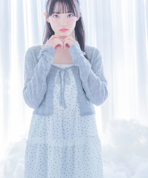 repipi armario（レピピ アルマリオ）の「【girly line】ティアードキャミワンピース（ワンピース・キッズ・ブラック系その他/ホワイト系その他/ホワイト/ブラック系その他2・MEDIUM/SMALL/LARGE）」の15枚目の写真