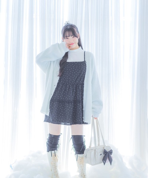 repipi armario（レピピ アルマリオ）の「【girly line】ティアードキャミワンピース（ワンピース・キッズ・ブラック系その他/ホワイト系その他/ホワイト/ブラック系その他2・MEDIUM/SMALL/LARGE）」の17枚目の写真