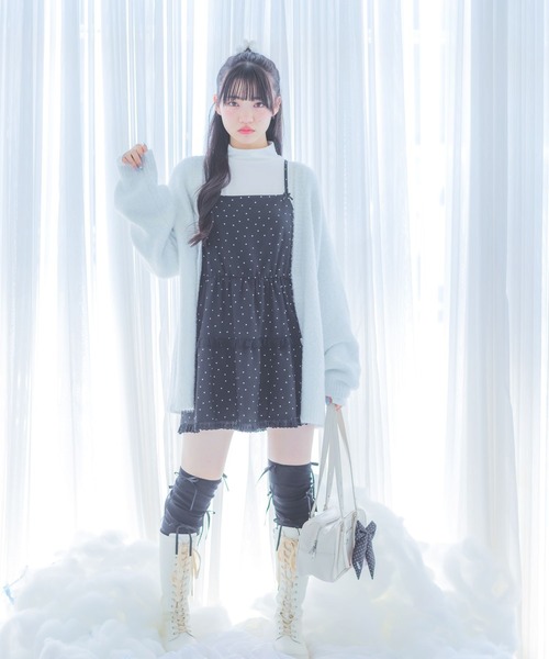 repipi armario（レピピ アルマリオ）の「【girly line】ティアードキャミワンピース（ワンピース・キッズ・ブラック系その他/ホワイト系その他/ホワイト/ブラック系その他2・MEDIUM/SMALL/LARGE）」の18枚目の写真