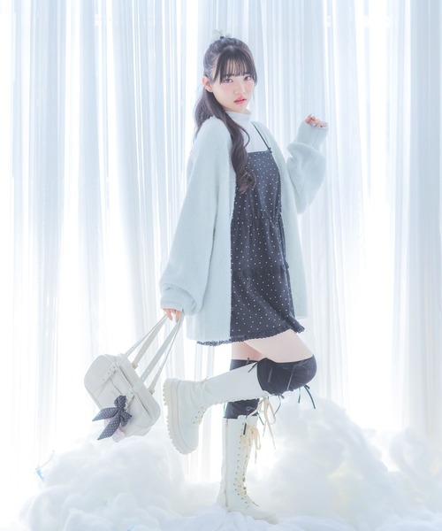 repipi armario（レピピ アルマリオ）の「【girly line】ティアードキャミワンピース（ワンピース・キッズ・ブラック系その他/ホワイト系その他/ホワイト/ブラック系その他2・MEDIUM/SMALL/LARGE）」の19枚目の写真