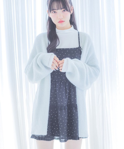 repipi armario（レピピ アルマリオ）の「【girly line】ティアードキャミワンピース（ワンピース・キッズ・ブラック系その他/ホワイト系その他/ホワイト/ブラック系その他2・MEDIUM/SMALL/LARGE）」の20枚目の写真