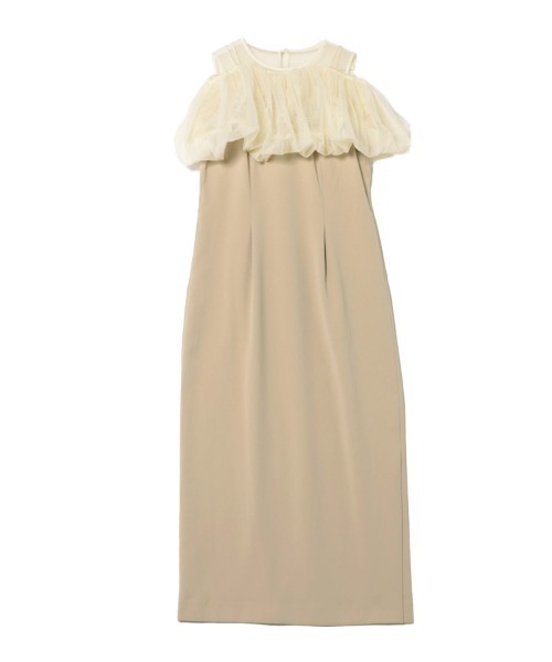 DONOBAN（ドノバン）の「【ANDRESD】balloon form set dress［バルーンフォームセットドレス］（セットアップ・レディース・ベージュ/ベージュ×ブラック/ライトブルー・L/M/S）」の8枚目の写真