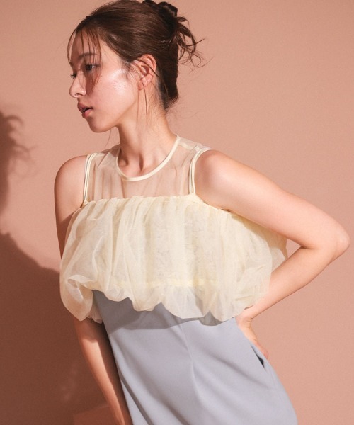 DONOBAN（ドノバン）の「【ANDRESD】balloon form set dress［バルーンフォームセットドレス］（セットアップ・レディース・ベージュ/ベージュ×ブラック/ライトブルー・L/M/S）」の21枚目の写真