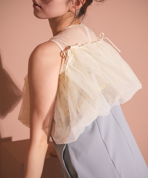 DONOBAN（ドノバン）の「【ANDRESD】balloon form set dress［バルーンフォームセットドレス］（セットアップ・レディース・ベージュ/ベージュ×ブラック/ライトブルー・L/M/S）」の22枚目の写真