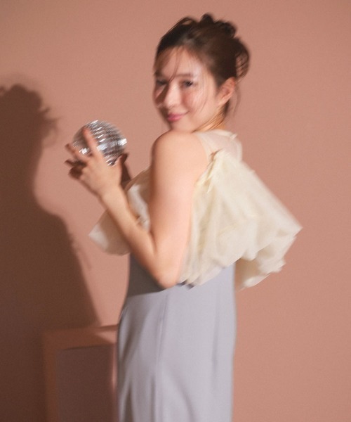 DONOBAN（ドノバン）の「【ANDRESD】balloon form set dress［バルーンフォームセットドレス］（セットアップ・レディース・ベージュ/ベージュ×ブラック/ライトブルー・L/M/S）」の16枚目の写真