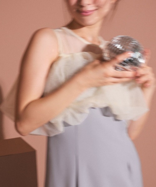 DONOBAN（ドノバン）の「【ANDRESD】balloon form set dress［バルーンフォームセットドレス］（セットアップ・レディース・ベージュ/ベージュ×ブラック/ライトブルー・L/M/S）」の17枚目の写真