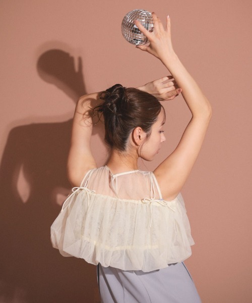 DONOBAN（ドノバン）の「【ANDRESD】balloon form set dress［バルーンフォームセットドレス］（セットアップ・レディース・ベージュ/ベージュ×ブラック/ライトブルー・L/M/S）」の18枚目の写真